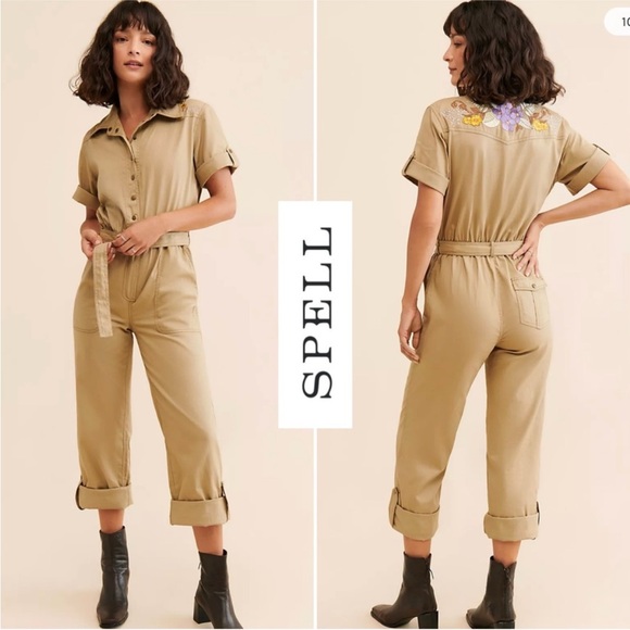 Spell Pants - Spell & The Gypsy Foxglove Embroidered Coveralls